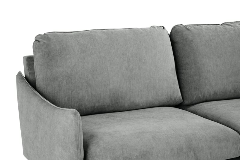 Trend Lyx 6-seters Vendbar L-formet Hjørnesofa i Stoff - Grå - Møbler - Sofaer - Hjørnesofa