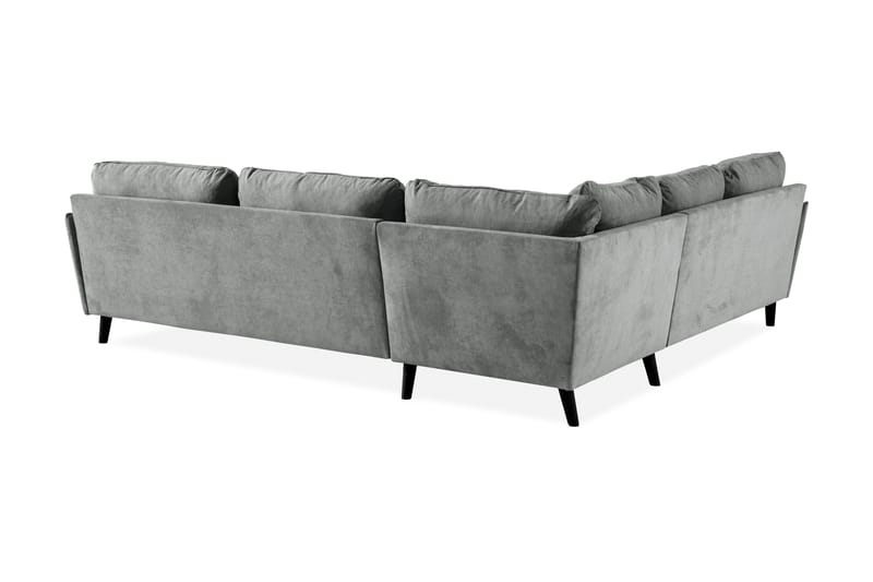 Trend Lyx 6-seters Vendbar L-formet Hjørnesofa i Stoff - Grå - Møbler - Sofaer - Hjørnesofa