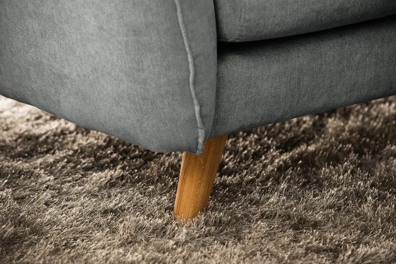 Trend Lyx 6-seters Vendbar L-formet Hjørnesofa i Stoff - Grå - Møbler - Sofaer - Hjørnesofa