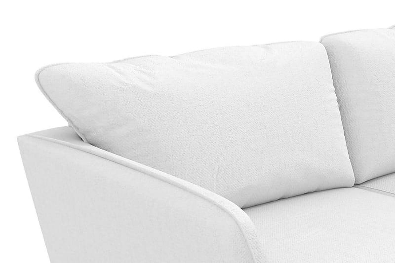 Trend Lyx 6-seters Vendbar L-formet Hjørnesofa i Stoff - Hvit - Møbler - Sofaer - Hjørnesofa