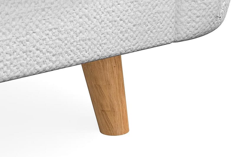 Trend Lyx 6-seters Vendbar L-formet Hjørnesofa i Stoff - Hvit - Møbler - Sofaer - Hjørnesofa