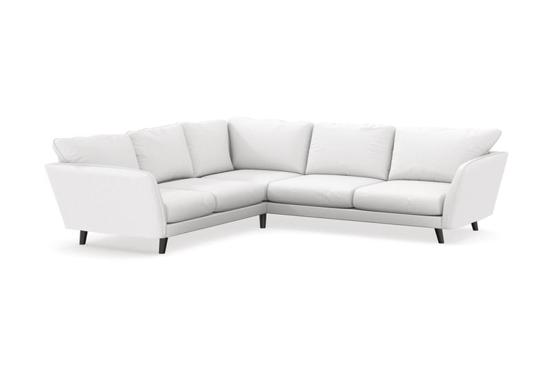 Trend Lyx 6-seters Vendbar L-formet Hjørnesofa i Stoff - Hvit - Møbler - Sofaer - Hjørnesofa