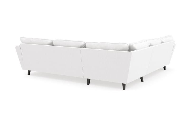 Trend Lyx 6-seters Vendbar L-formet Hjørnesofa i Stoff - Hvit - Møbler - Sofaer - Hjørnesofa