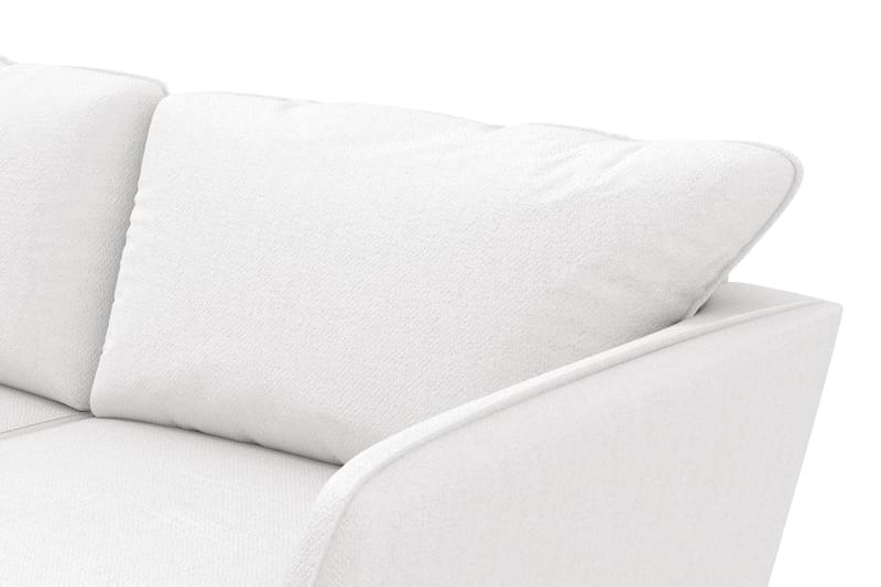 Trend Lyx 6-seters Vendbar L-formet Hjørnesofa i Stoff - Hvit - Møbler - Sofaer - Hjørnesofa