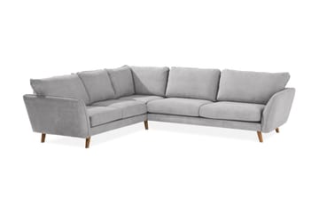 Trend Lyx 6-seters Vendbar L-formet Hjørnesofa i Stoff - Lys grå - Møbler - Sofaer - Hjørnesofa