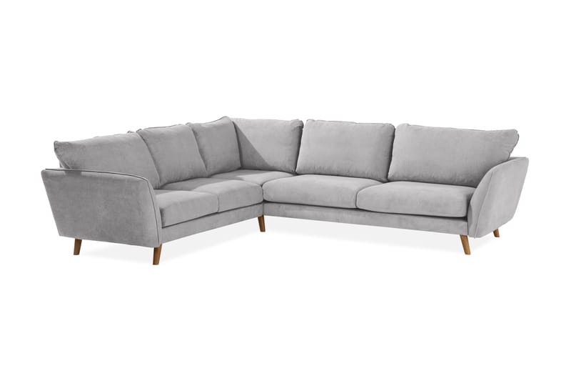 Trend Lyx 6-seters Vendbar L-formet Hjørnesofa i Stoff - Lys grå - Møbler - Sofaer - Hjørnesofa
