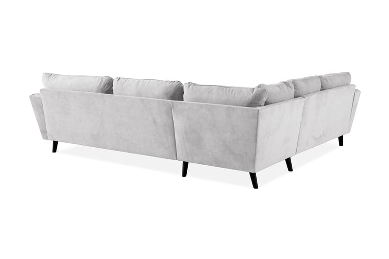 Trend Lyx 6-seters Vendbar L-formet Hjørnesofa i Stoff - Lys grå - Møbler - Sofaer - Hjørnesofa