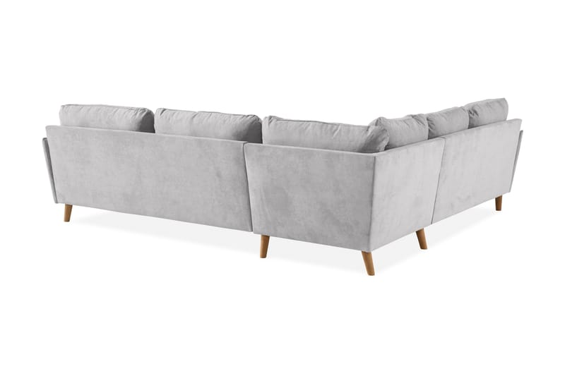 Trend Lyx 6-seters Vendbar L-formet Hjørnesofa i Stoff - Lys grå - Møbler - Sofaer - Hjørnesofa