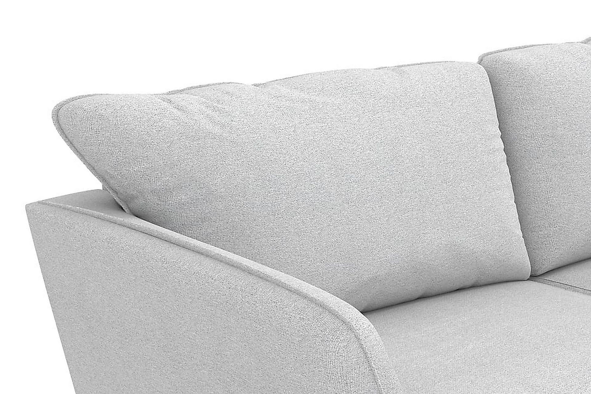 Trend Lyx 6-seters Vendbar L-formet Hjørnesofa i Stoff - Lys grå - Møbler - Sofaer - Hjørnesofa