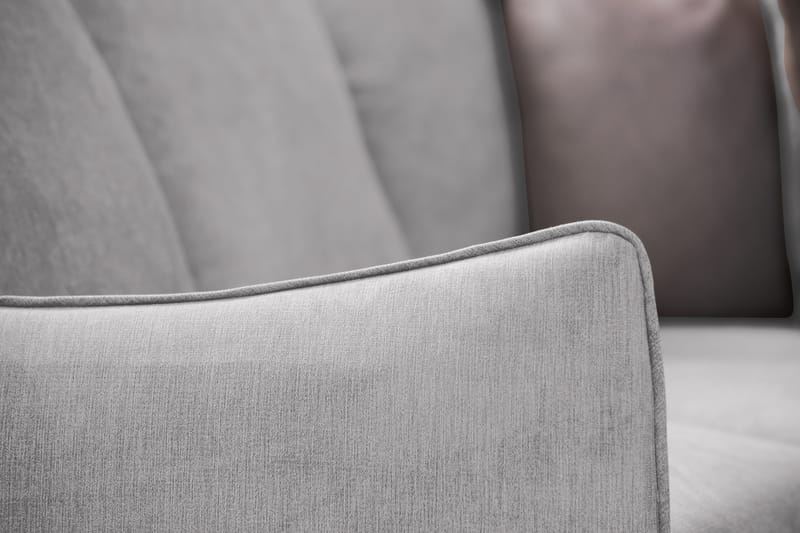 Trend Lyx 6-seters Vendbar L-formet Hjørnesofa i Stoff - Lys grå - Møbler - Sofaer - Hjørnesofa