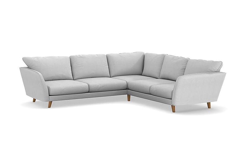 Trend Lyx 6-seters Vendbar L-formet Hjørnesofa i Stoff - Lys grå - Møbler - Sofaer - Hjørnesofa