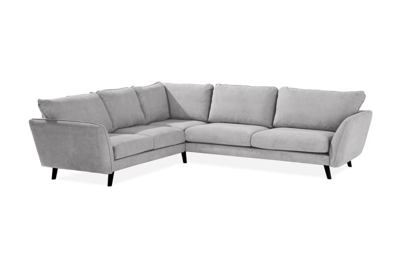 Trend Lyx 6-seters Vendbar L-formet Hjørnesofa i Stoff - Lys grå - Møbler - Sofaer - Hjørnesofa