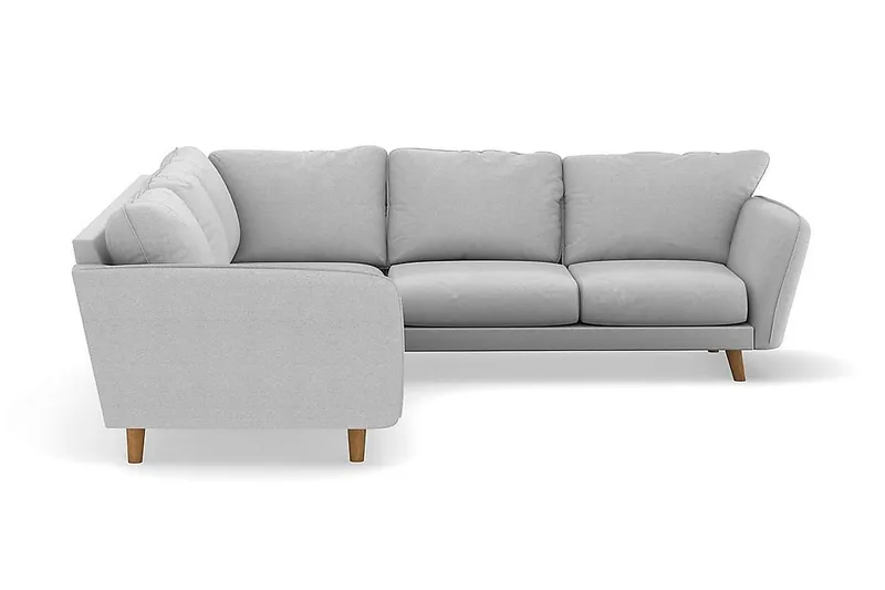 Trend Lyx 6-seters Vendbar L-formet Hjørnesofa i Stoff - Lys grå - Møbler - Sofaer - Hjørnesofa