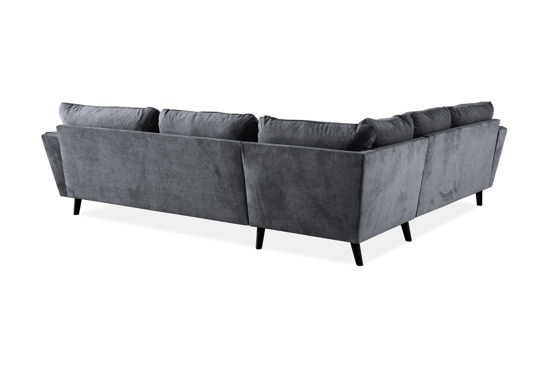 Trend Lyx 6-seters Vendbar L-formet Hjørnesofa i Stoff - Mørk grå - Møbler - Sofaer - Hjørnesofa