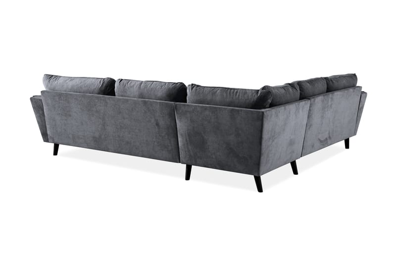 Trend Lyx 6-seters Vendbar L-formet Hjørnesofa i Stoff - Mørk grå - Møbler - Sofaer - Hjørnesofa