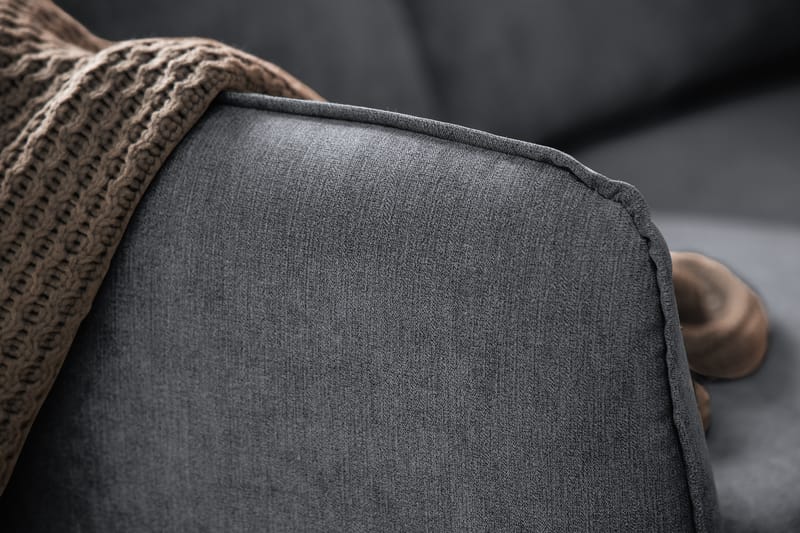 Trend Lyx 6-seters Vendbar L-formet Hjørnesofa i Stoff - Mørk grå - Møbler - Sofaer - Hjørnesofa