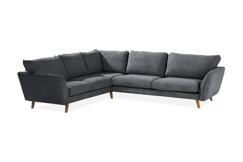 Trend Lyx 6-seters Vendbar L-formet Hjørnesofa i Stoff - Mørk grå - Møbler - Sofaer - Hjørnesofa