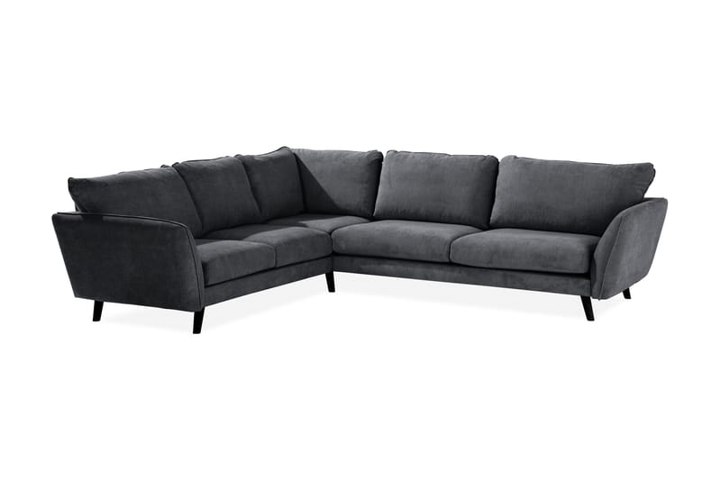 Trend Lyx 6-seters Vendbar L-formet Hjørnesofa i Stoff - Mørk grå - Møbler - Sofaer - Hjørnesofa