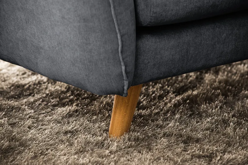 Trend Lyx 6-seters Vendbar L-formet Hjørnesofa i Stoff - Mørk grå - Møbler - Sofaer - Hjørnesofa