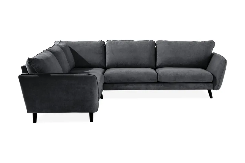 Trend Lyx 6-seters Vendbar L-formet Hjørnesofa i Stoff - Mørk grå - Møbler - Sofaer - Hjørnesofa