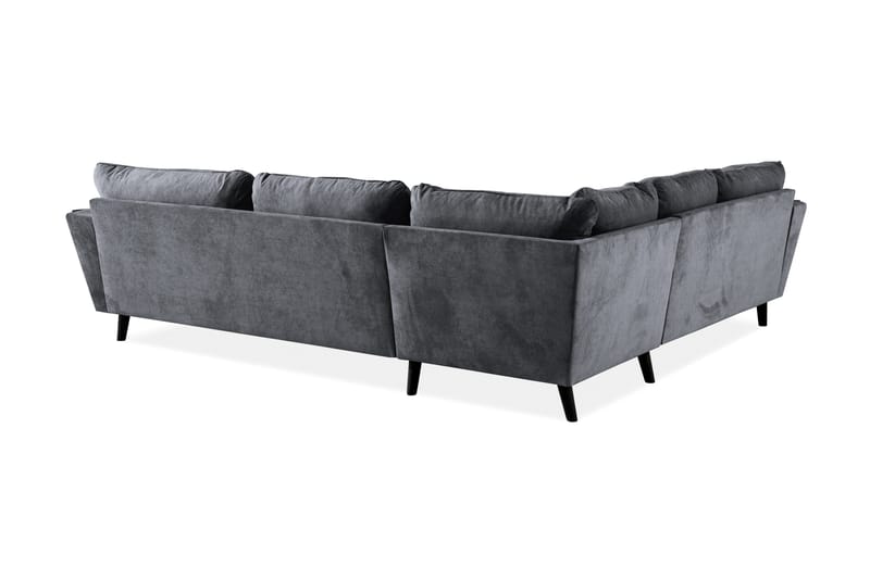 Trend Lyx 6-seters Vendbar L-formet Hjørnesofa i Stoff - Mørk grå - Møbler - Sofaer - Hjørnesofa