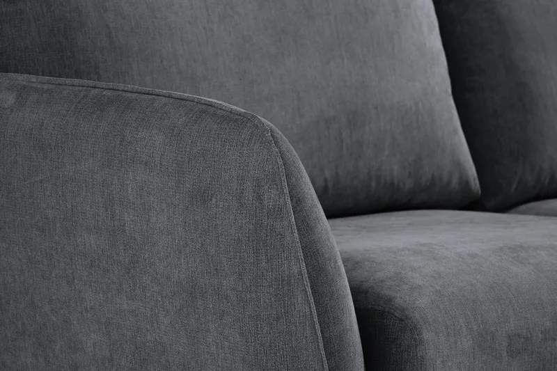Trend Lyx 6-seters Vendbar L-formet Hjørnesofa i Stoff - Mørk grå - Møbler - Sofaer - Hjørnesofa