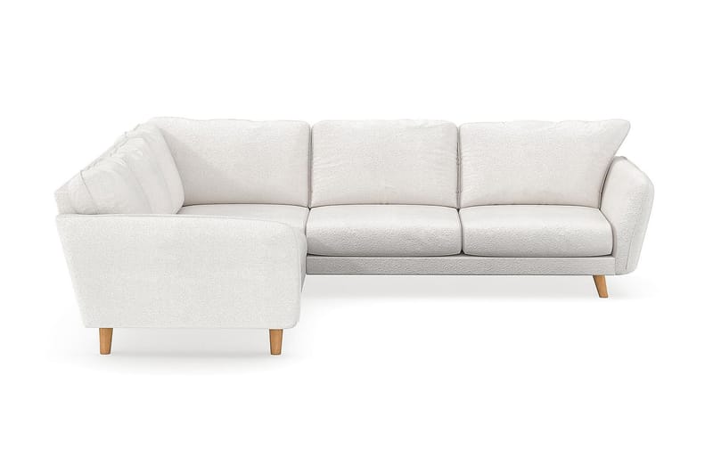 Trend Lyx Hjørnesofa Vendbar - Hvit|Bouclé - Hjørnesofa