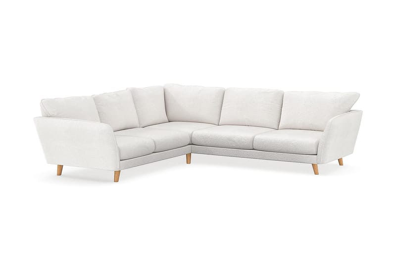 Trend Lyx Hjørnesofa Vendbar - Hvit|Bouclé - Hjørnesofa