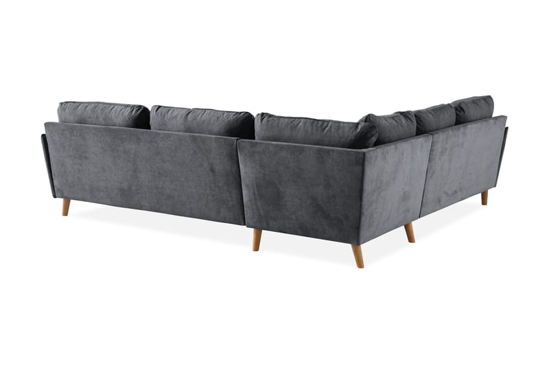 Trend Lyx Hjørnesofa Vendbar - Mørkegrå/Eik - Møbler - Sofaer - Hjørnesofa