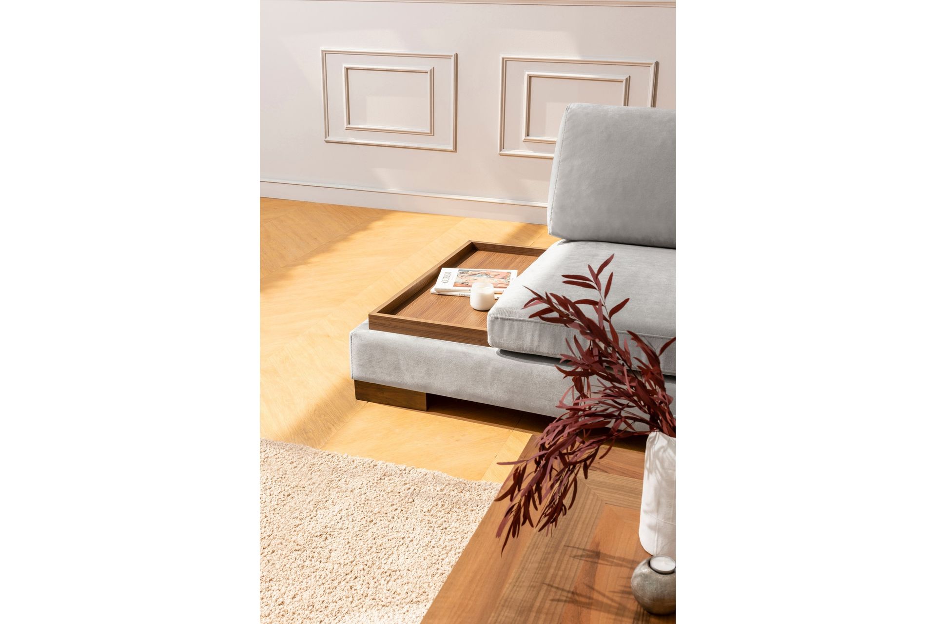 Tulima Sofa med Sjeselong Høyre - Lysegrå/Natur - Møbler - Sofaer - Hjørnesofa