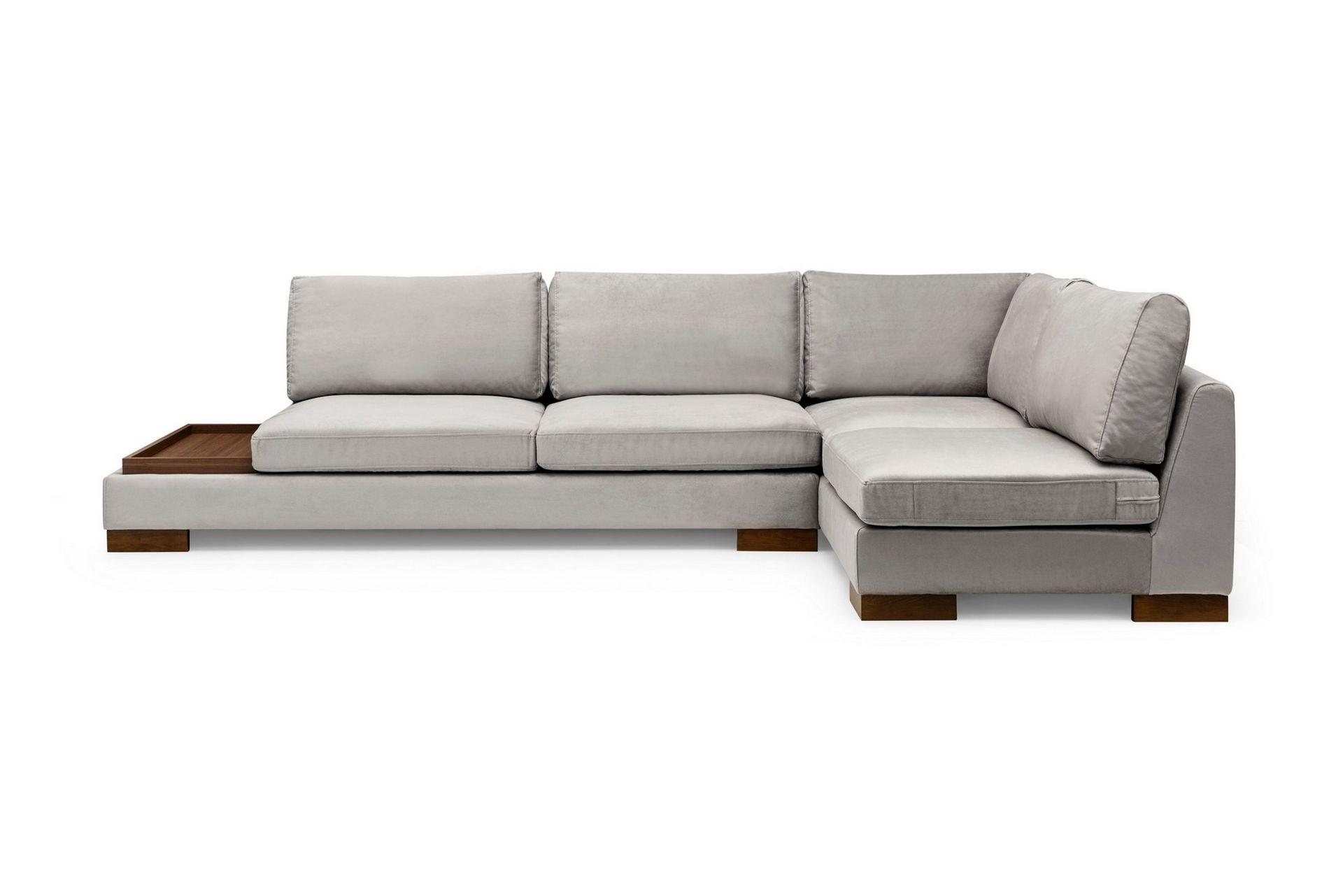 Tulima Sofa med Sjeselong Høyre - Lysegrå/Natur