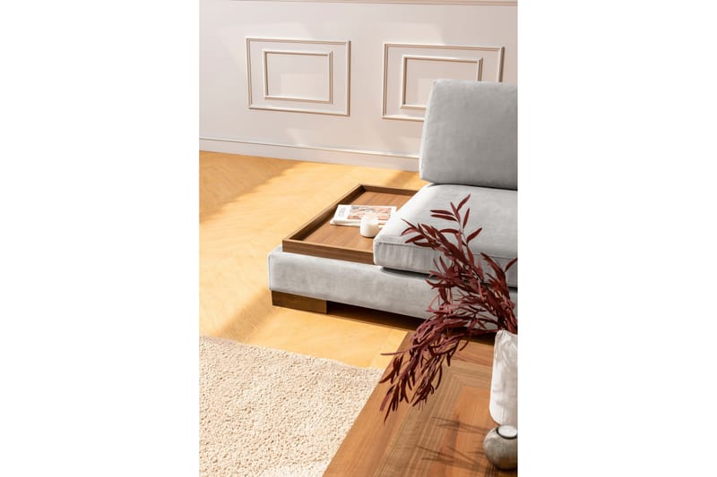 Tulima Sofa med Sjeselong Høyre - Lysegrå/Natur - Møbler - Sofaer - Hjørnesofa