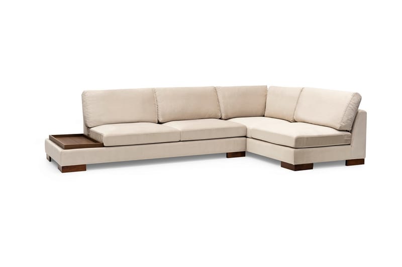 Tulima Sofa med Sjeselong m Krakk Høyre - Beige/Natur - Møbler - Sofaer - Hjørnesofa