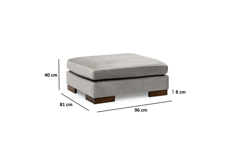Tulima Sofa med Sjeselong m Krakk Høyre - Lysegrå/Natur - Møbler - Sofaer - Hjørnesofa
