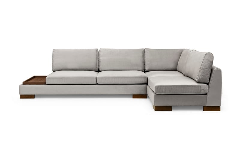 Tulima Sofa med Sjeselong m Krakk Høyre - Lysegrå/Natur - Hjørnesofa