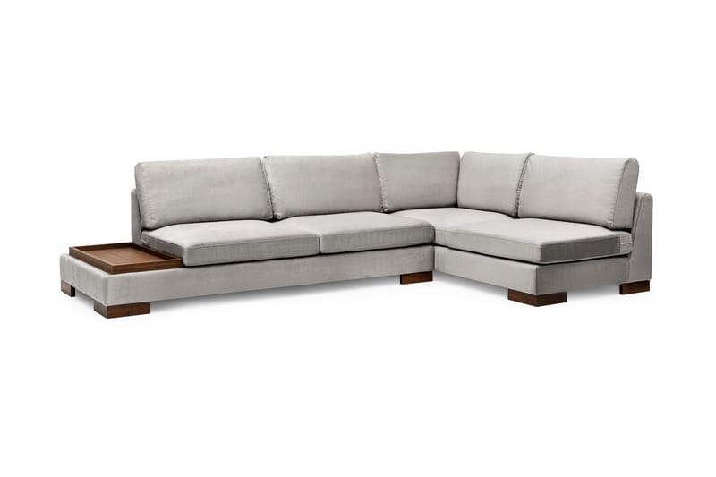 Tulima Sofa med Sjeselong m Krakk Høyre - Lysegrå/Natur - Møbler - Sofaer - Hjørnesofa
