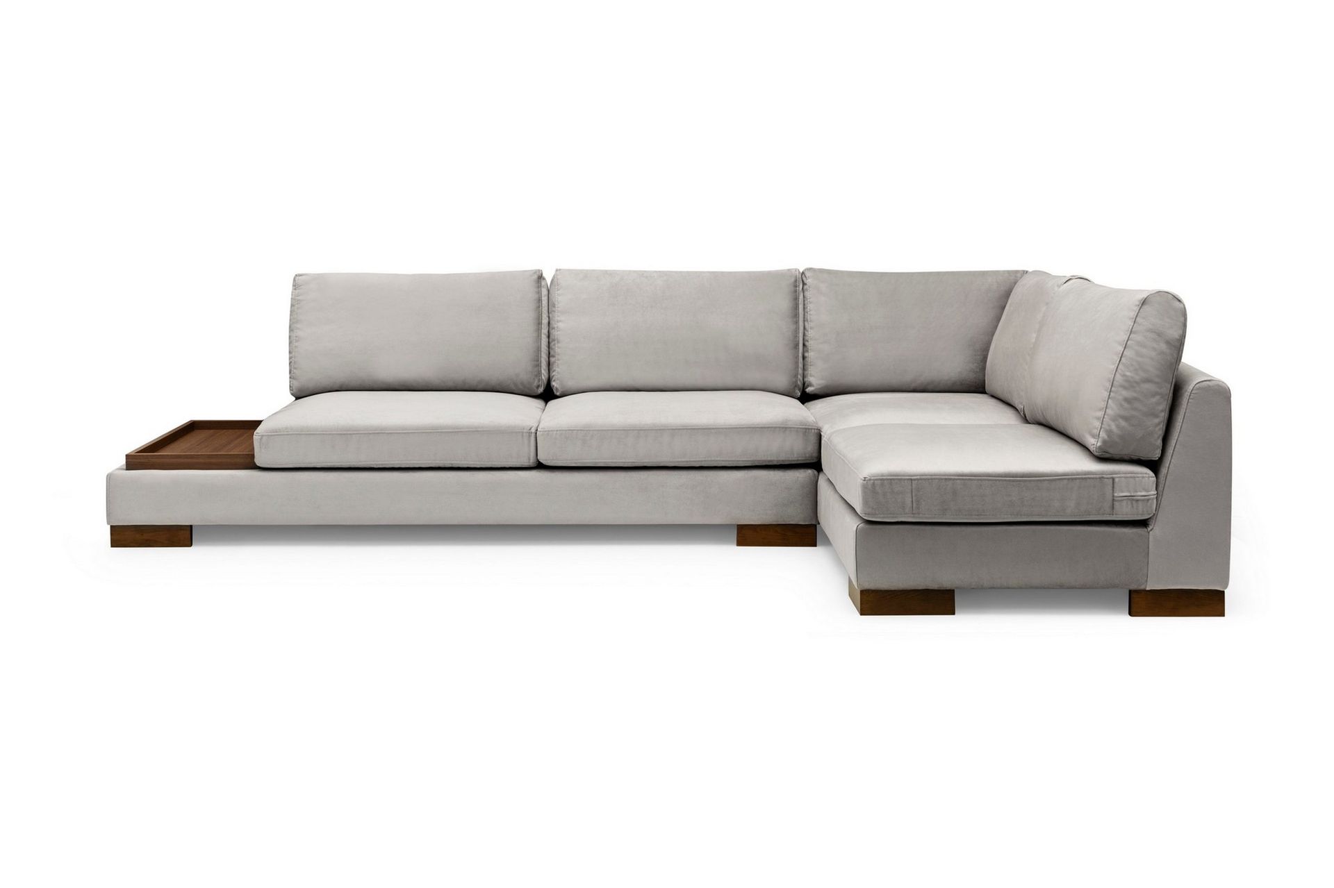 Tulima Sofa med Sjeselong m Krakk Høyre - Lysegrå/Natur