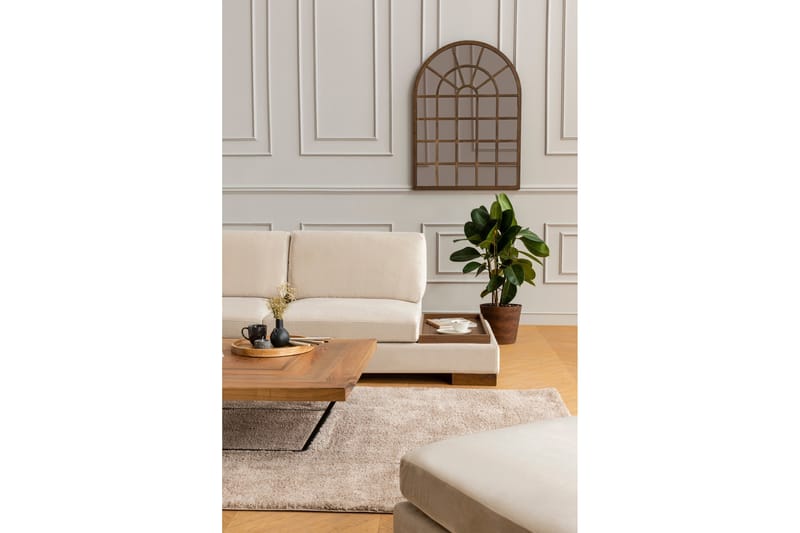 Tulima Sofa med Sjeselong m Krakk Venstre - Beige/Natur - Møbler - Sofaer - Hjørnesofa