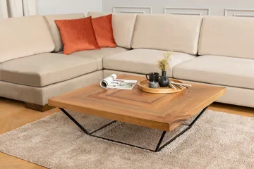 Tulima Sofa med Sjeselong m Krakk Venstre - Beige/Natur - Møbler - Sofaer - Hjørnesofa
