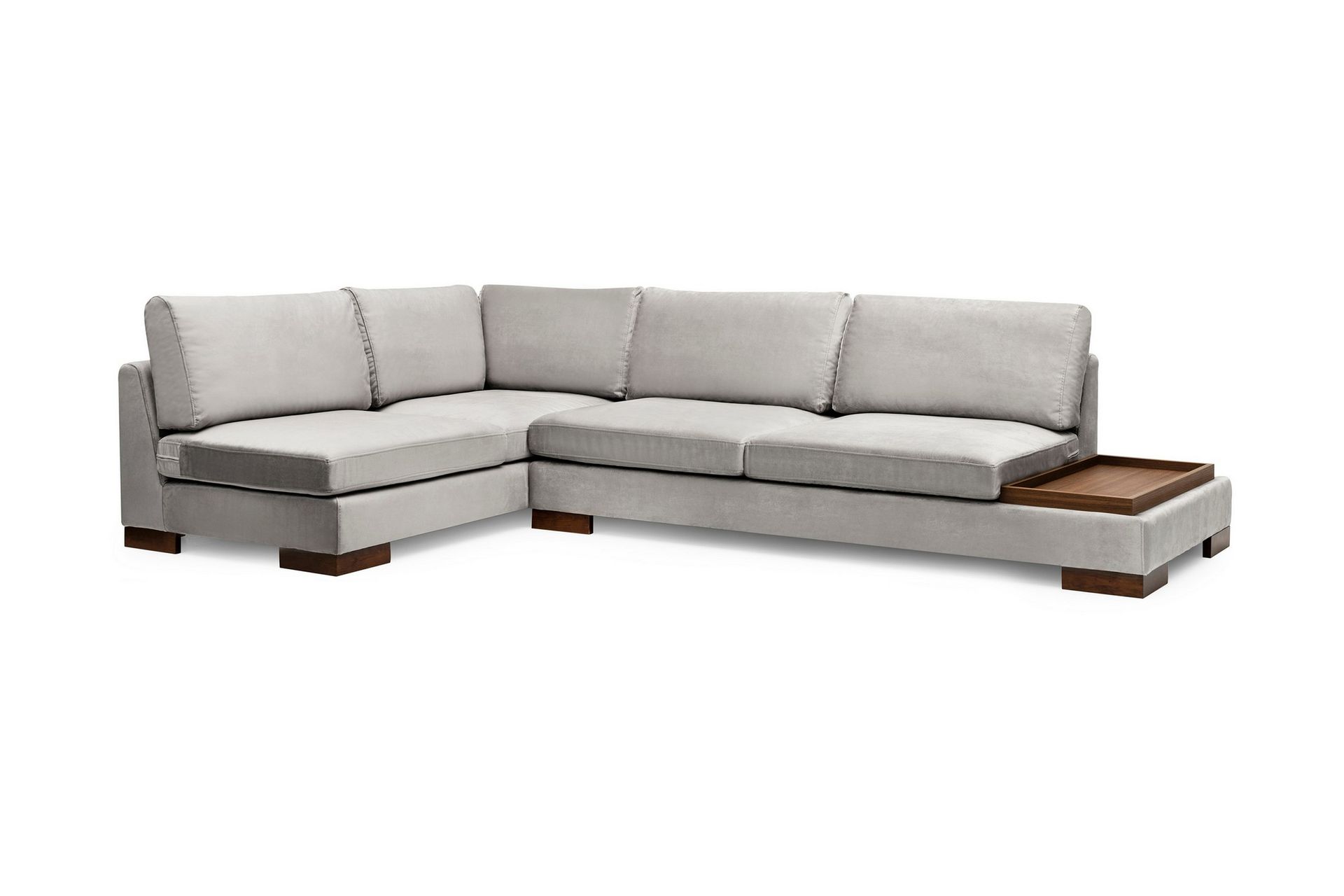 Tulima Sofa med Sjeselong m Krakk Venstre - Lysegrå/Natur - Møbler - Sofaer - Hjørnesofa