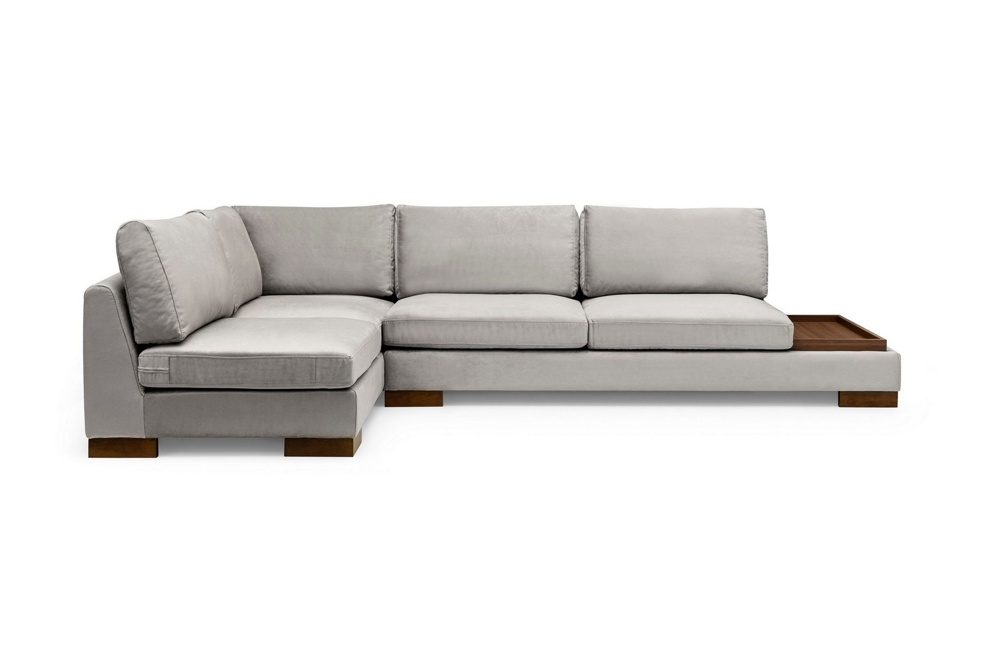 Tulima Sofa med Sjeselong m Krakk Venstre - Lysegrå/Natur