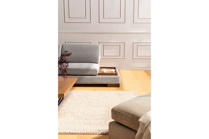 Tulima Sofa med Sjeselong m Krakk Venstre - Lysegrå/Natur - Møbler - Sofaer - Hjørnesofa