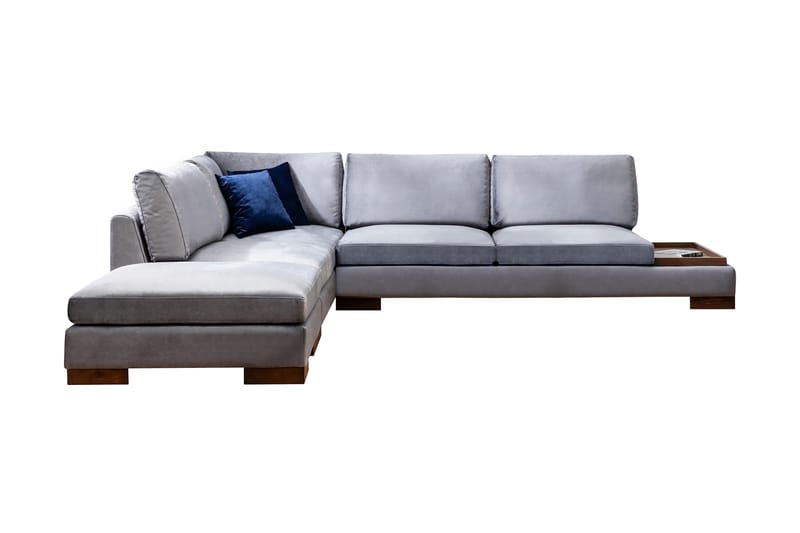Tulima Sofa med Sjeselong Venstre - Mørkegrå/Natur - Møbler - Sofaer - Hjørnesofa