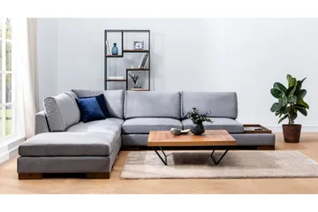 Tulima Sofa med Sjeselong Venstre - Mørkegrå/Natur - Møbler - Sofaer - Hjørnesofa