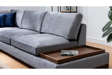 Tulima Sofa med Sjeselong Venstre - Mørkegrå/Natur - Møbler - Sofaer - Hjørnesofa