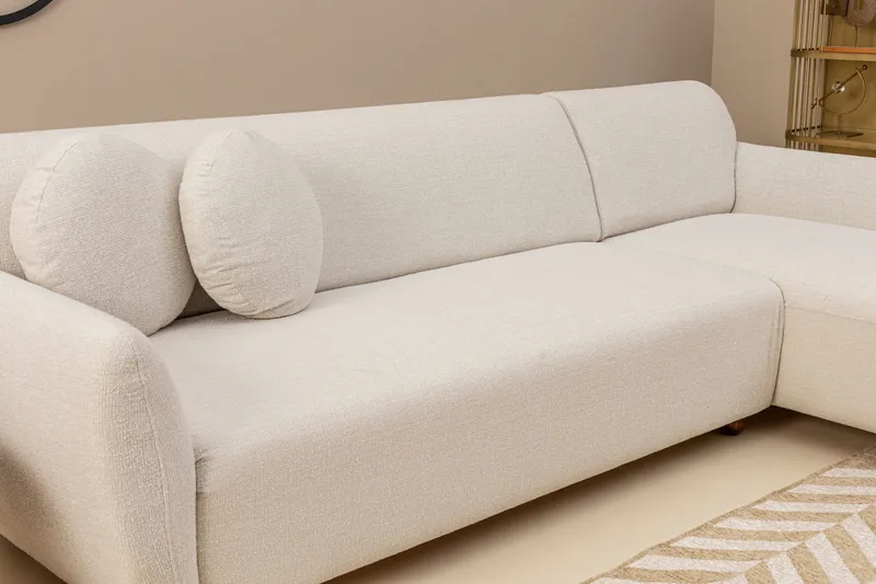 Whitecliffs Divansofa 3-seters - Hvit - Møbler - Sofaer - Sofa med sjeselong - 3 seters sofa med divan