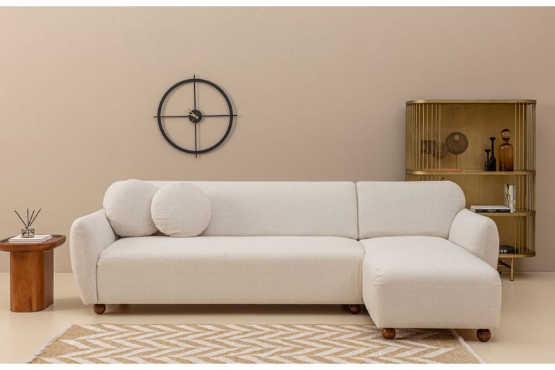 Whitecliffs Divansofa 3-seters - Hvit - Møbler - Sofaer - Sofa med sjeselong - 3 seters sofa med divan