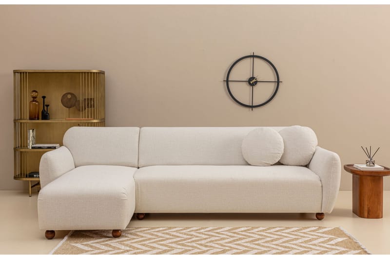 Whitecliffs Divansofa 3-seters - Hvit - Møbler - Sofaer - Sofa med sjeselong - 3 seters sofa med divan