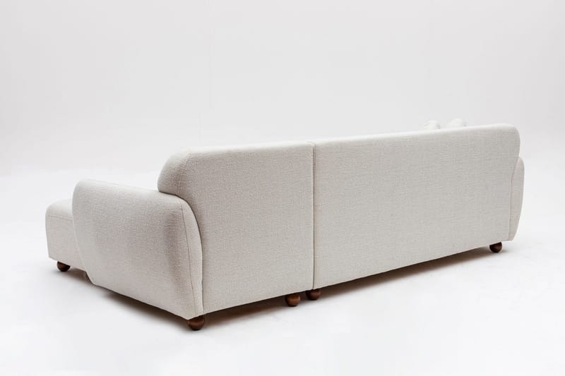 Whitecliffs Divansofa 3-seters - Hvit - Møbler - Sofaer - Sofa med sjeselong - 3 seters sofa med divan