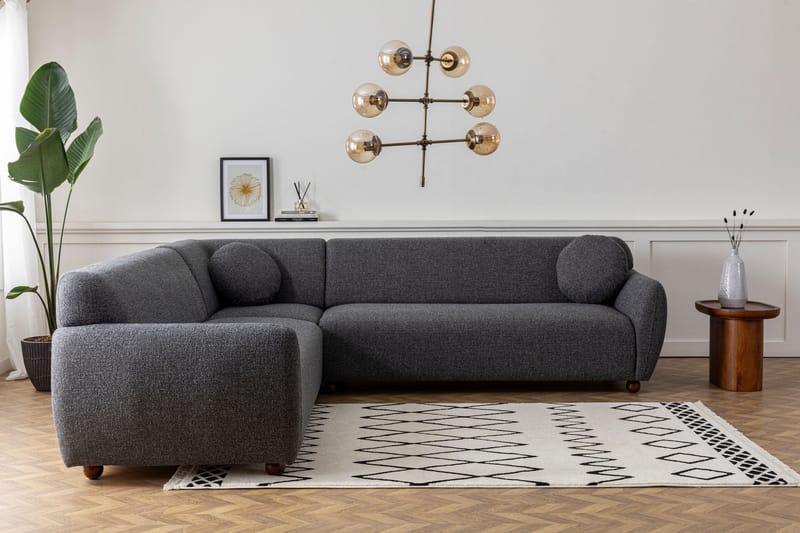 Whitecliffs Hjørnesofa 5-seters - Grå - Møbler - Sofaer - Hjørnesofa